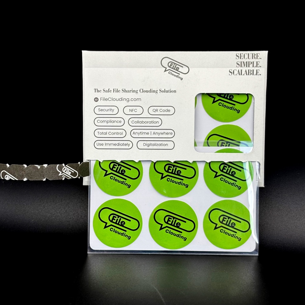 FileClouding green 26mm NTAG213 NFC stickers, image 4