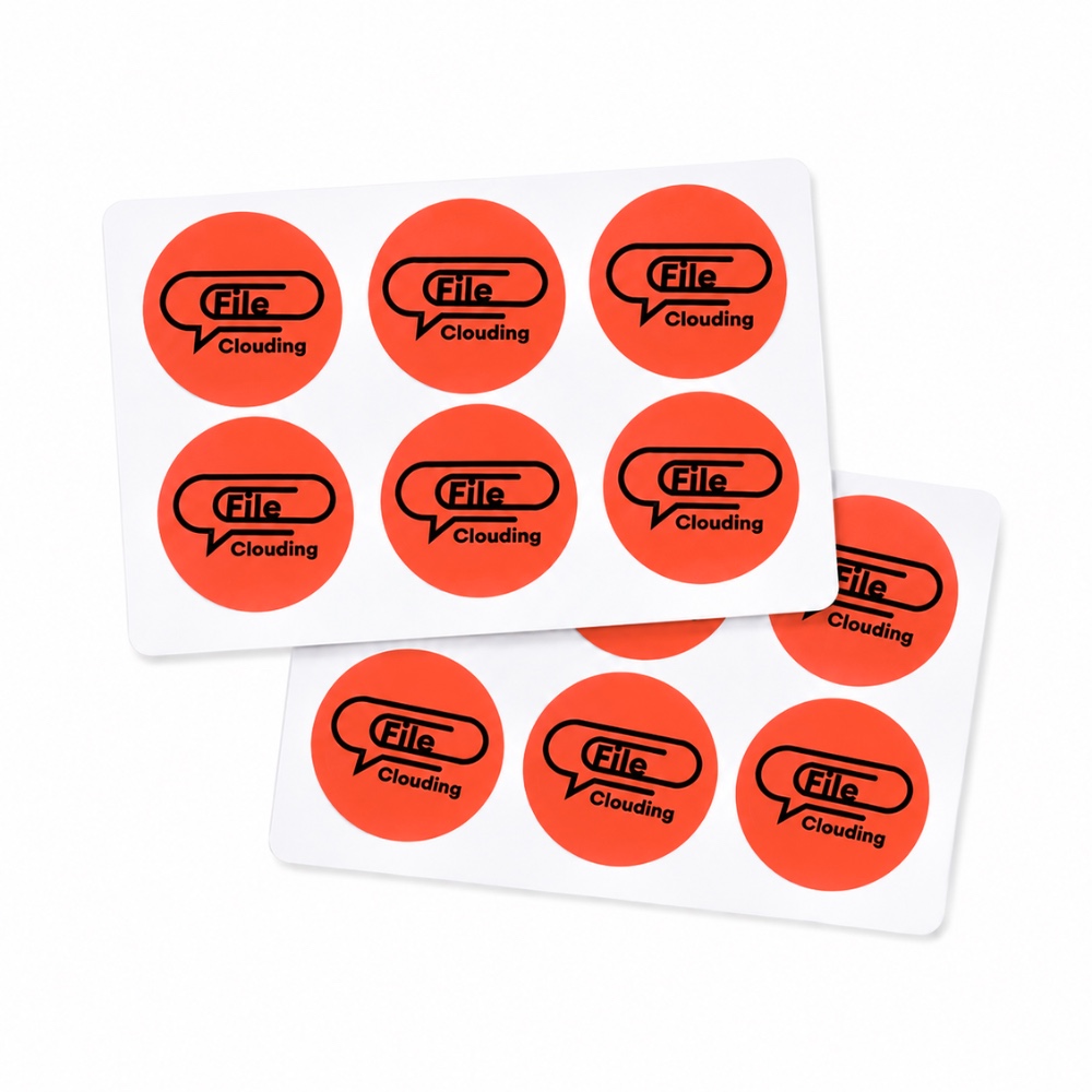 FileClouding red 26mm NTAG213 NFC stickers, image 1