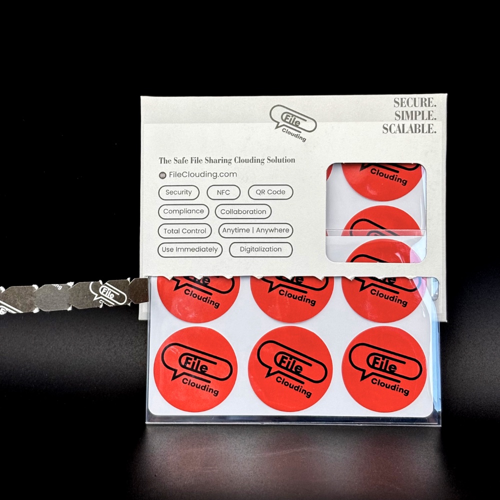 FileClouding red 26mm NTAG213 NFC stickers, image 4