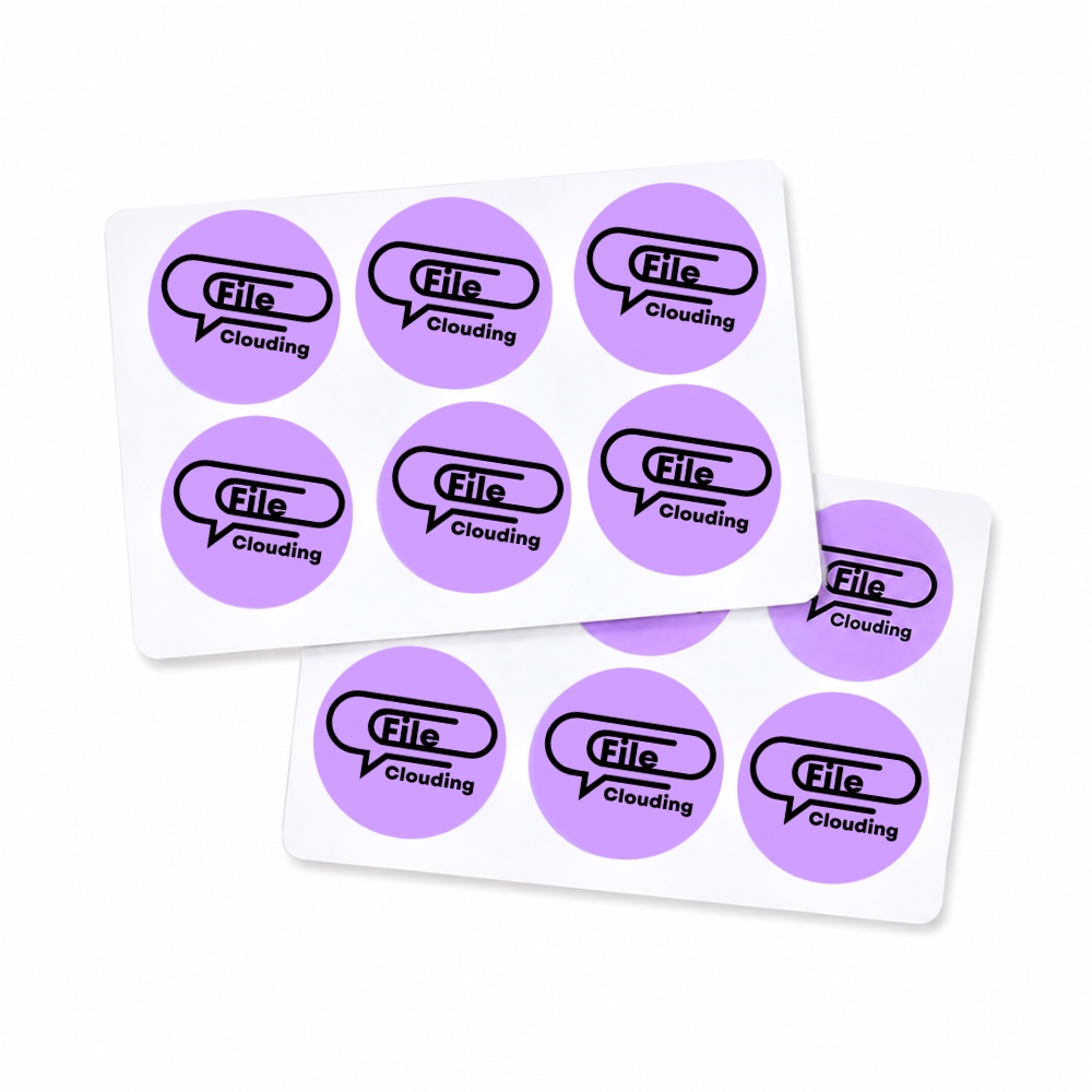 FileClouding violet 26mm NTAG213 NFC stickers, image 1