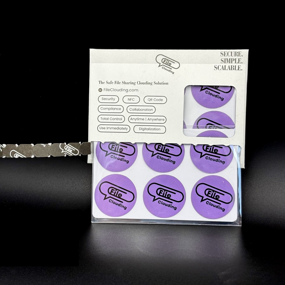 FileClouding violet 26mm NTAG213 NFC stickers, image 4