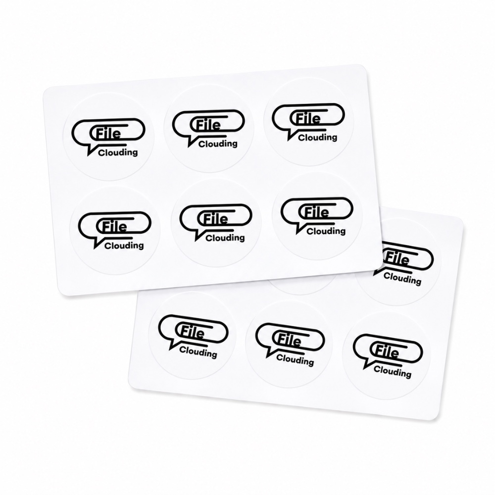 FileClouding white 26mm NTAG213 NFC stickers, image 1