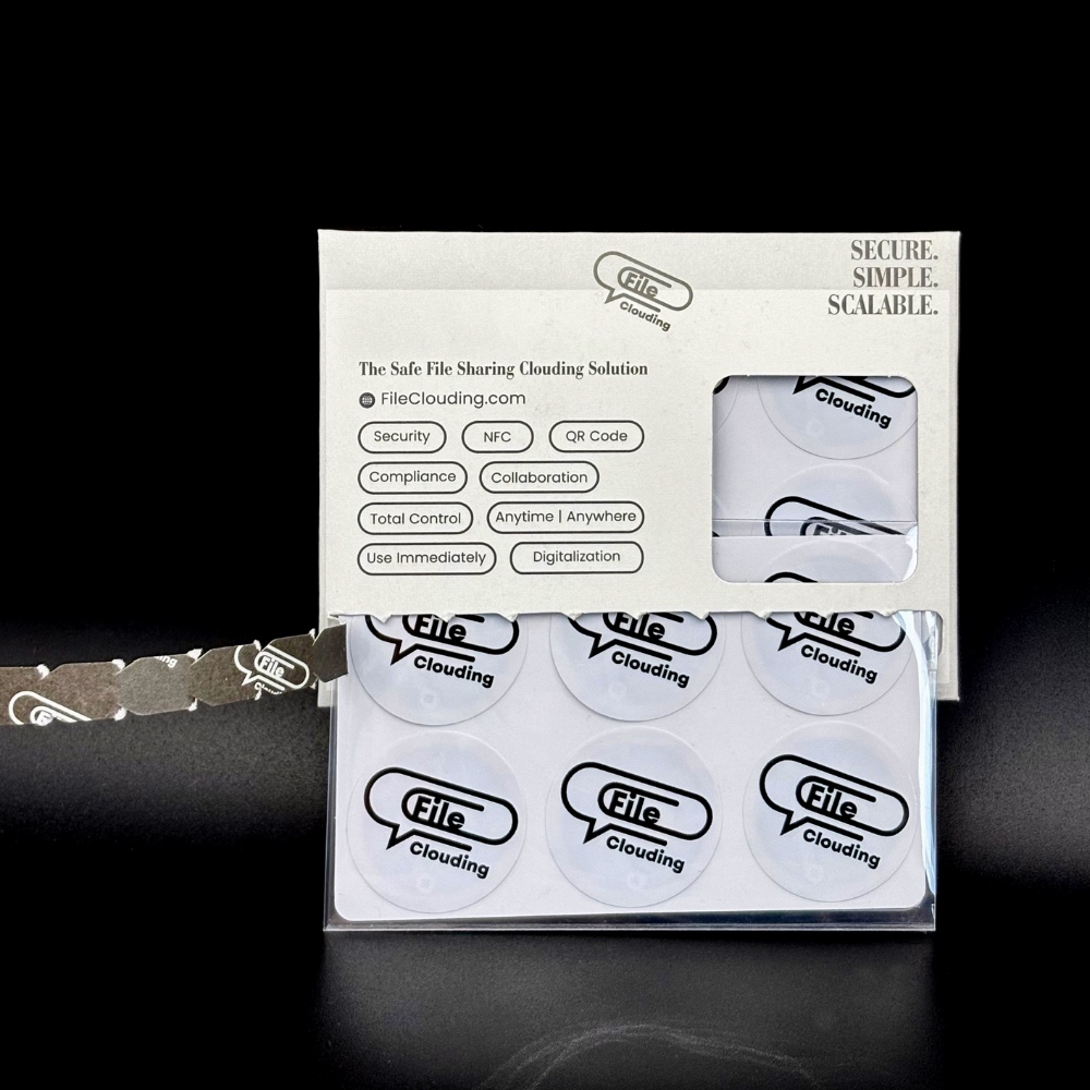 FileClouding white 26mm NTAG213 NFC stickers, image 4