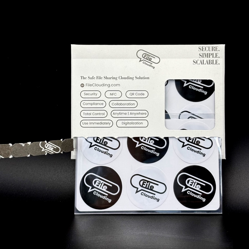 FileClouding bw 26mm NTAG213 NFC stickers, image 4
