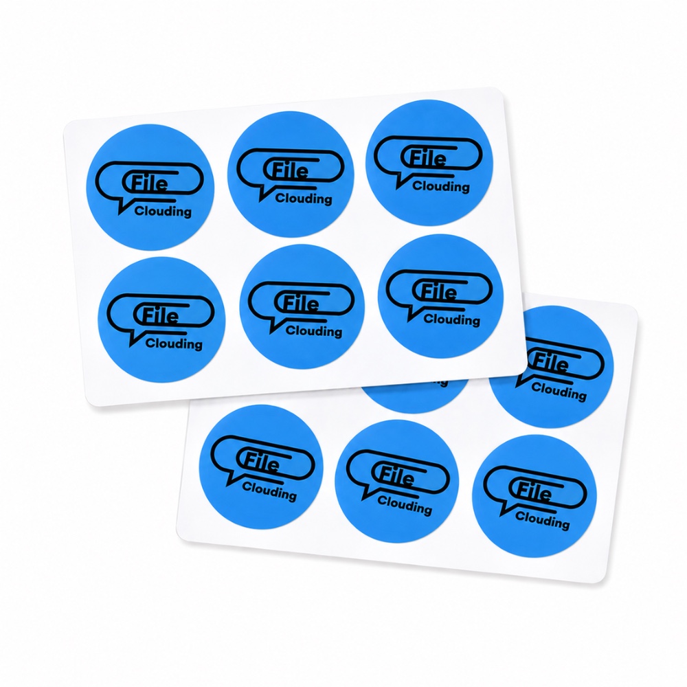 FileClouding blue 26mm NTAG213 NFC stickers, image 1