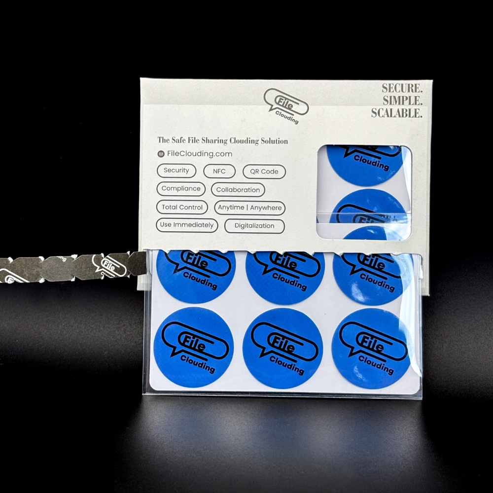 FileClouding blue 26mm NTAG213 NFC stickers, image 4