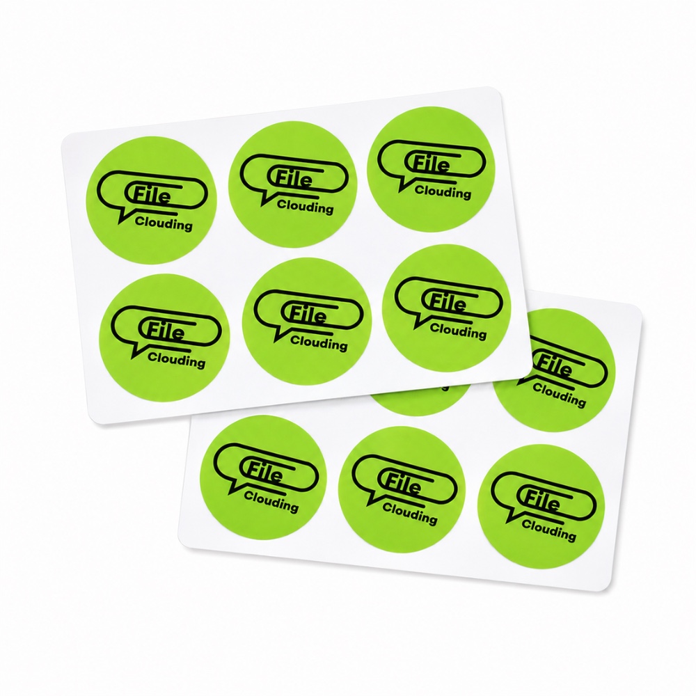 FileClouding green 26mm NTAG213 NFC stickers, image 1